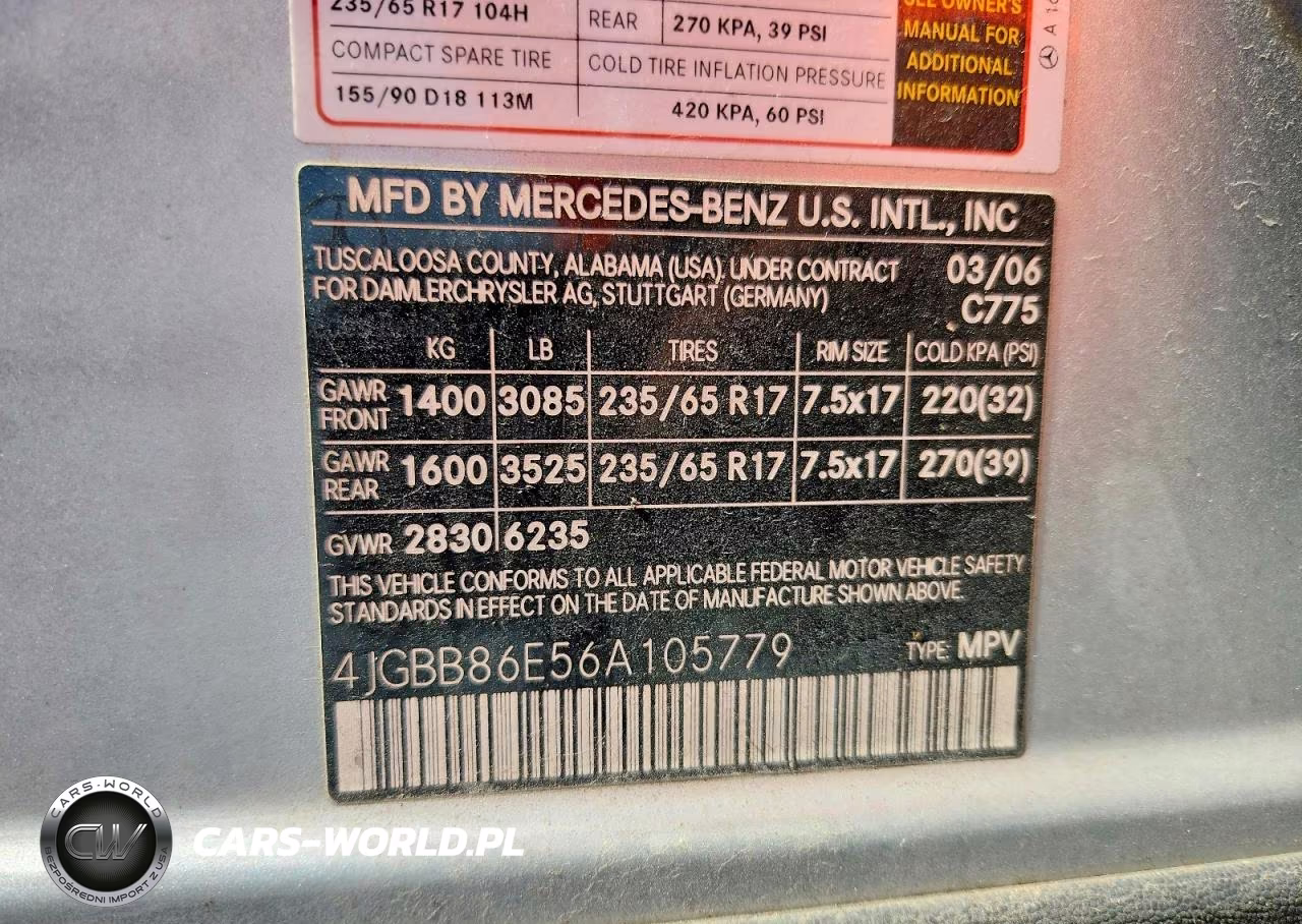 2006 Mercedes-Benz Ml 350 VIN:4JGBB86E56A105779 - 13