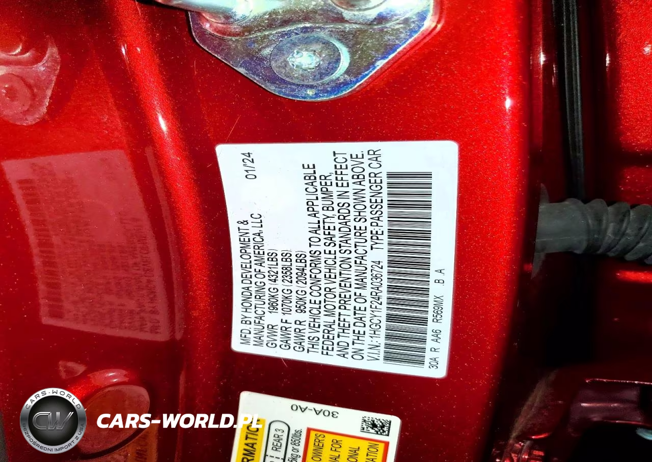 2024 Honda Accord Lx VIN:1HGCY1F24RA036724 - 12