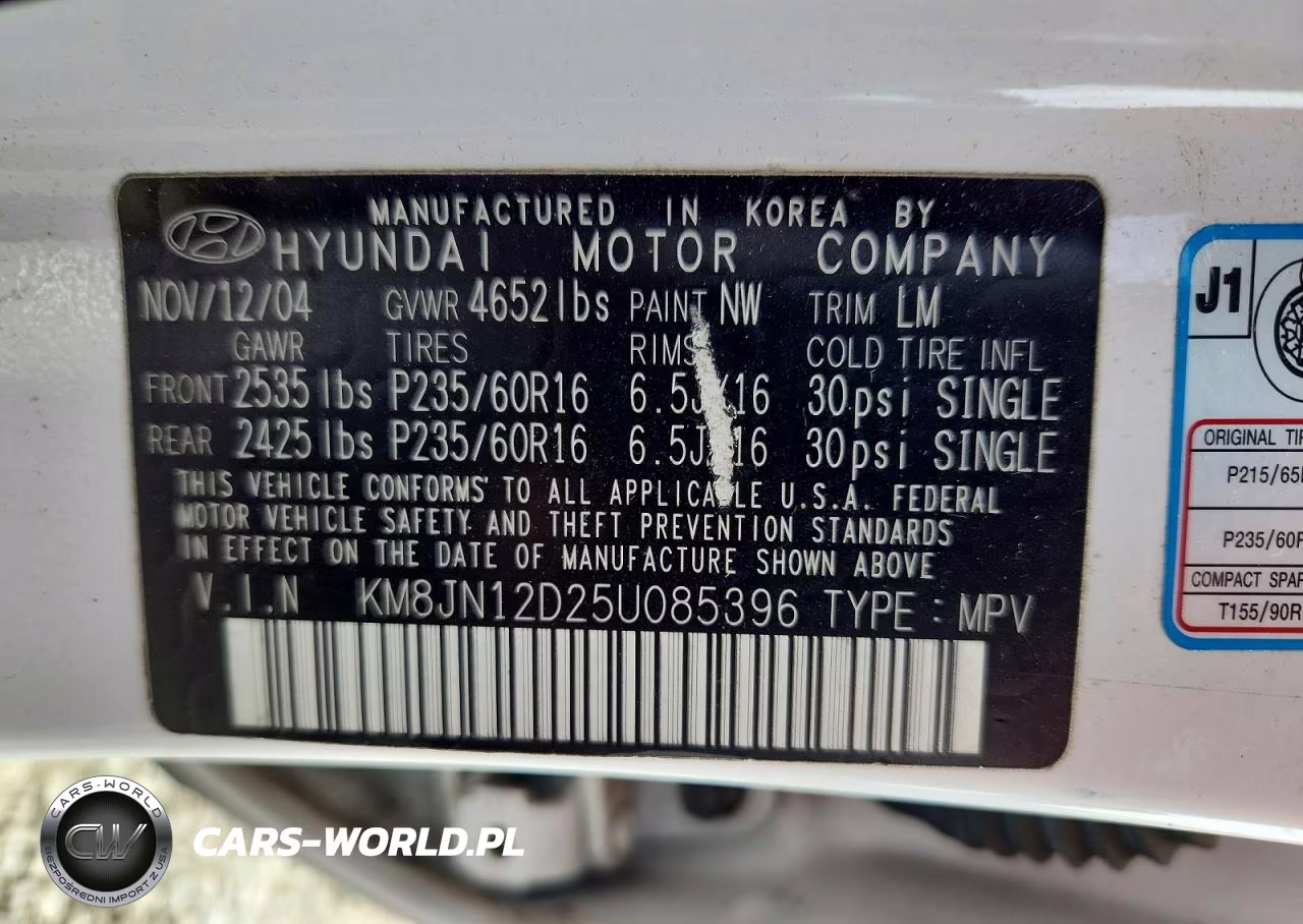 2005 Hyundai Tucson Gls VIN:KM8JN12D25U085396 - 13