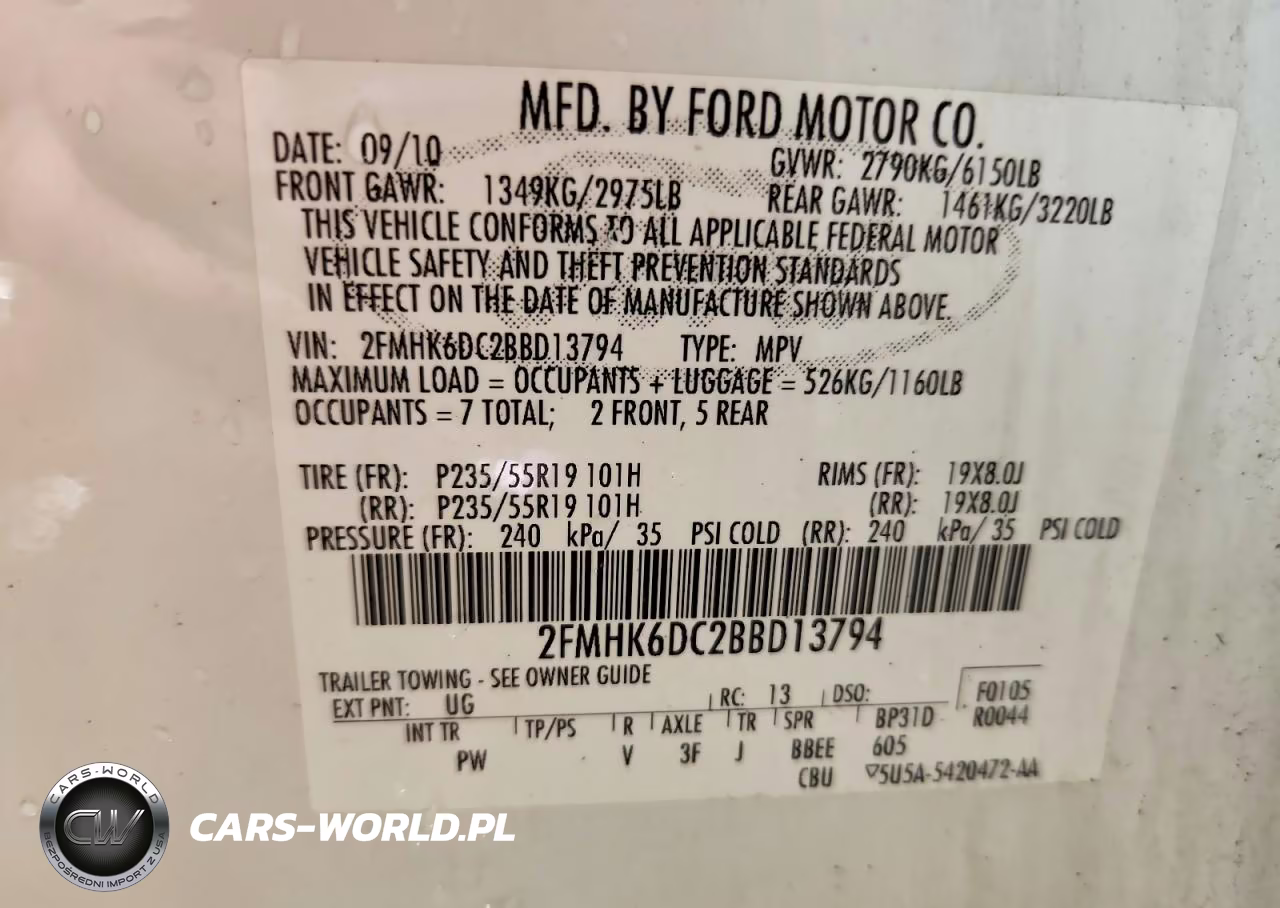 2011 Ford Flex Limited VIN:2FMHK6DC2BBD13794 - 13