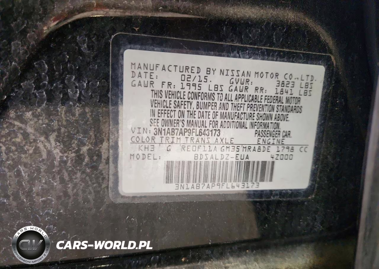 2015 Nissan Sentra Sv VIN:3N1AB7AP9FL643173 - 13