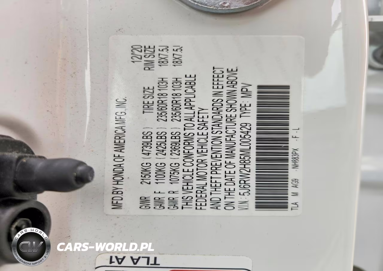 2021 Honda Cr-V Exl VIN:5J6RW2H85ML005429 - 13