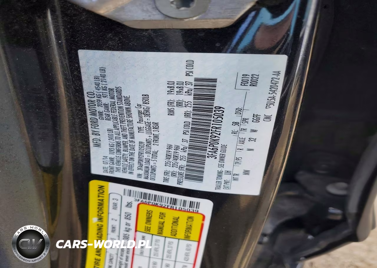 2015 Ford Fusion Titanium VIN:3FA6P0K92FR105039 - 12