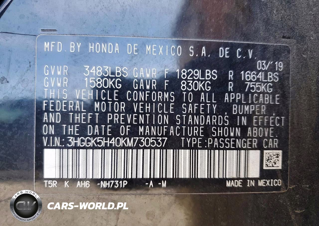 2019 Honda Fit Lx VIN:3HGGK5H40KM730537 - 13