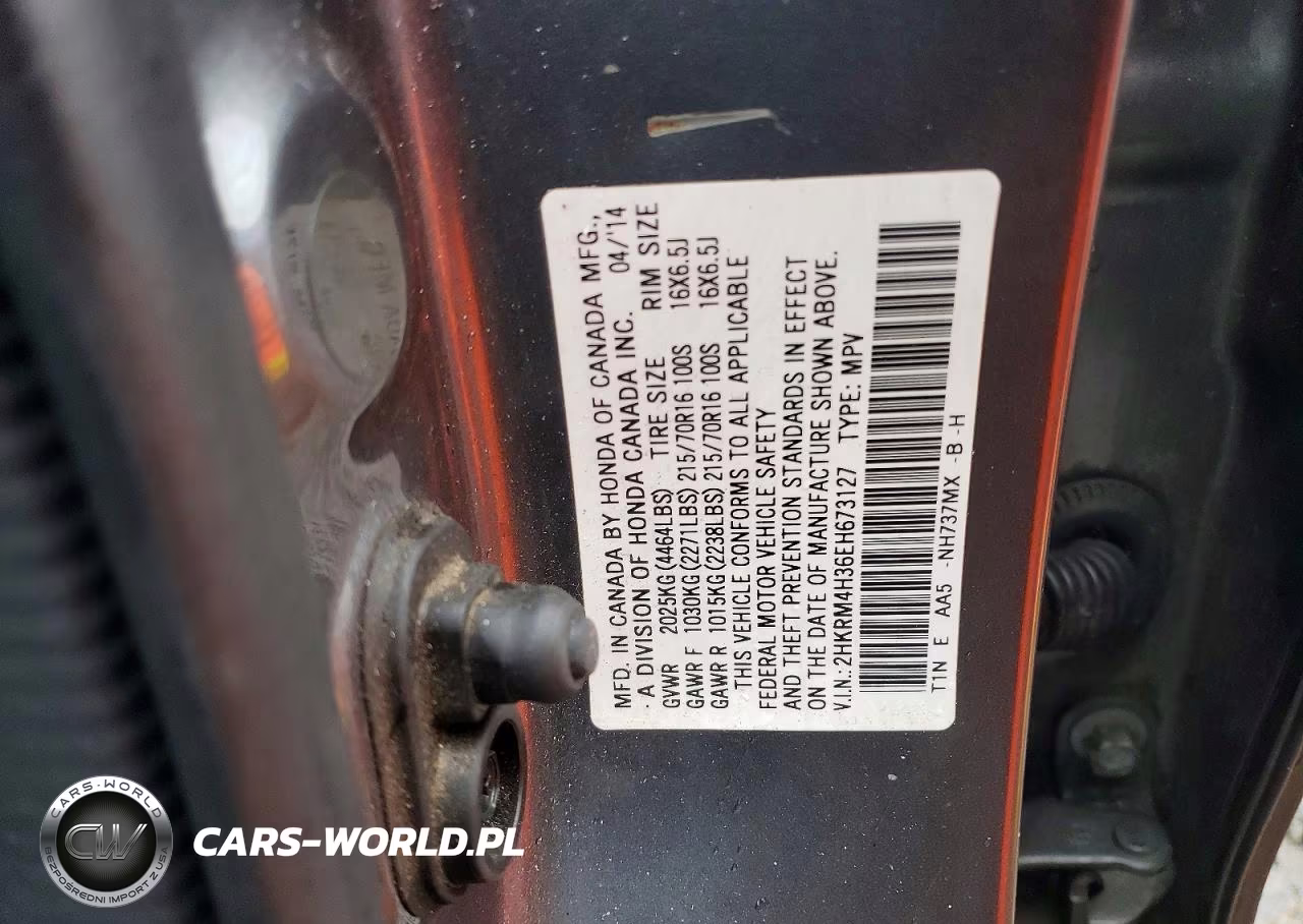 2014 Honda Cr-V Lx VIN:2HKRM4H36EH673127 - 13