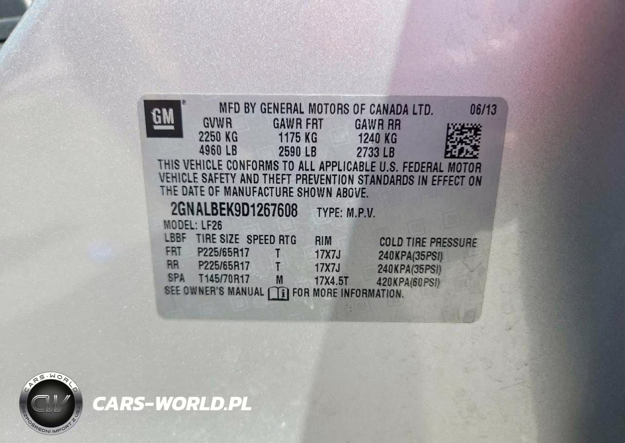 2013 Chevrolet Equinox Ls VIN:2GNALBEK9D1267608 - 13