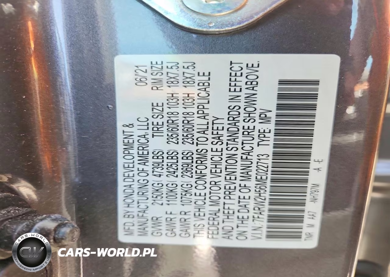 2021 Honda Cr-V Ex VIN:7FARW2H56ME022713 - 13