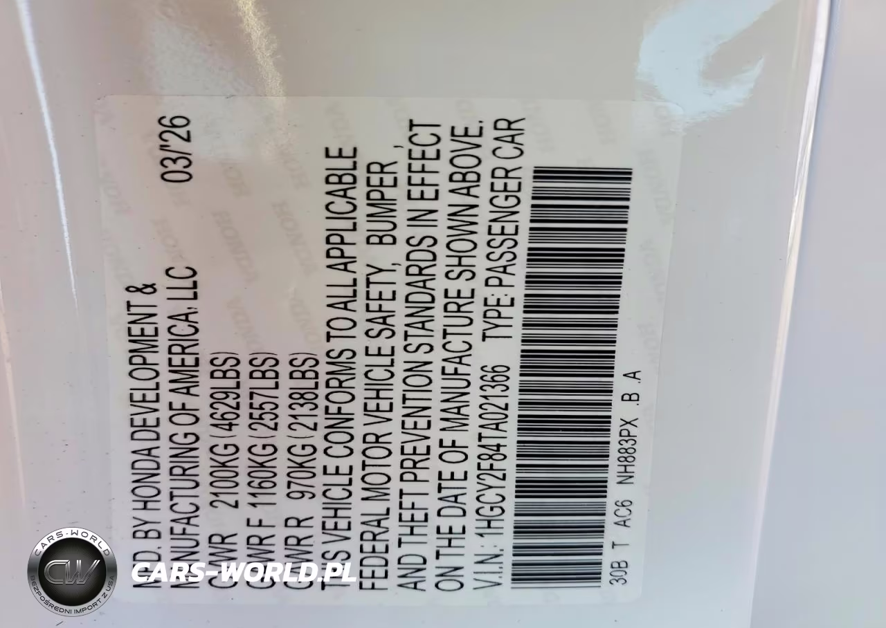 2026 Honda Accord Touring Hybrid VIN:1HGCY2F84TA021366 - 12