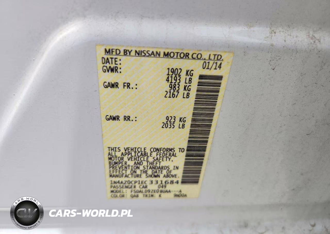 2014 Nissan Leaf Sv VIN:1N4AZ0CP1EC331684 - 12