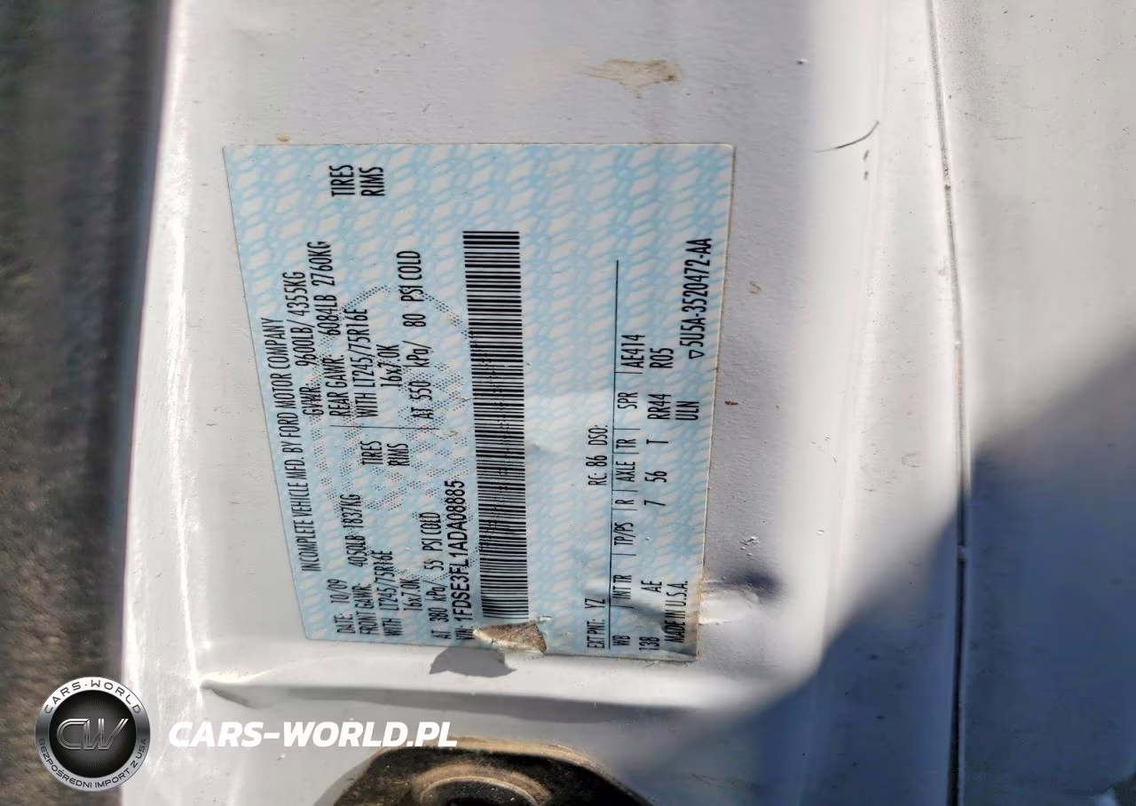 2010 Ford Econoline E350 Super Duty Cutaway Van VIN:1FDSE3FL1ADA08885 - 12