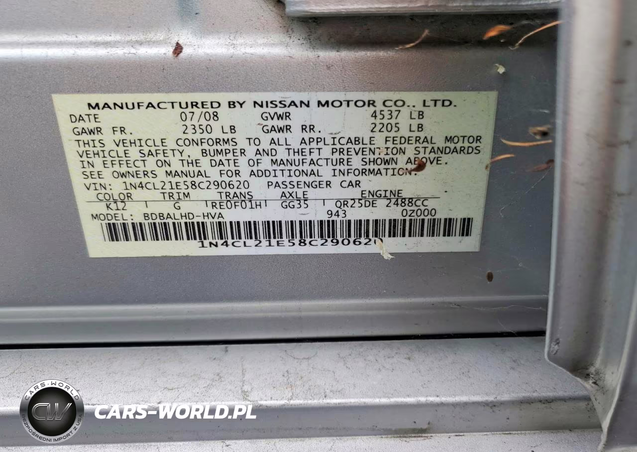 2008 Nissan Altima Hybrid VIN:1N4CL21E58C290620 - 12