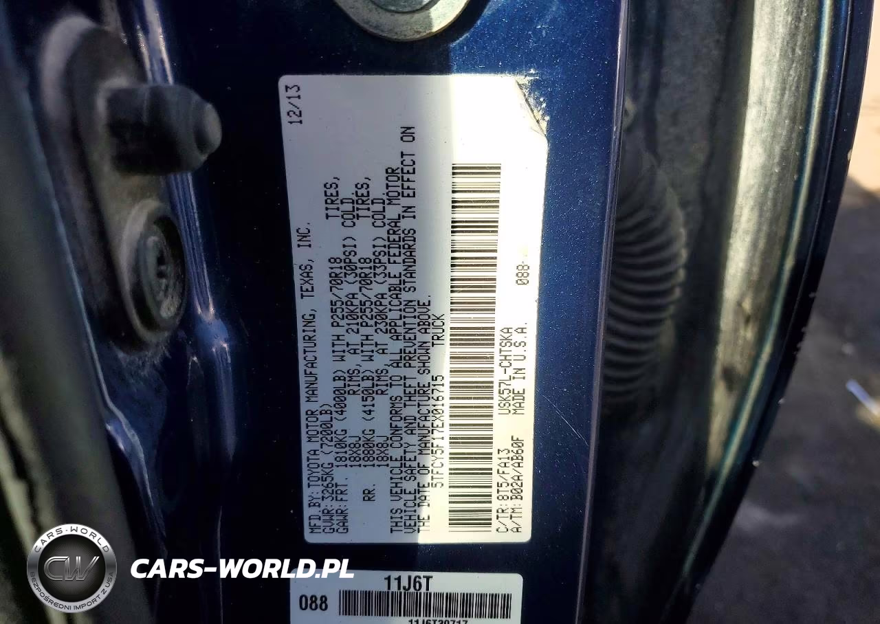 2014 Toyota Tundra Sr VIN:5TFCY5F17EX016715 - 12