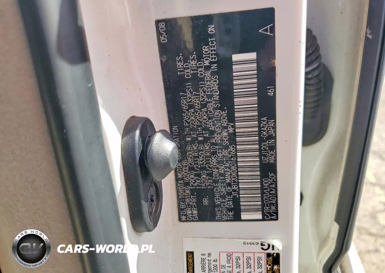 2008 Lexus Gx 470 VIN:JTJBT20X080167685 - 13