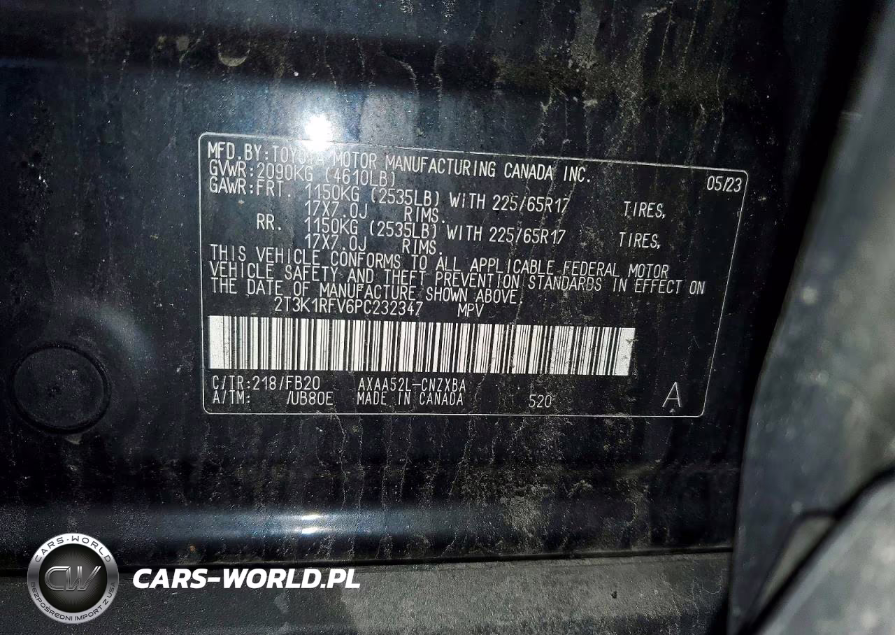 2023 Toyota Rav4 Le VIN:2T3K1RFV6PC232347 - 13
