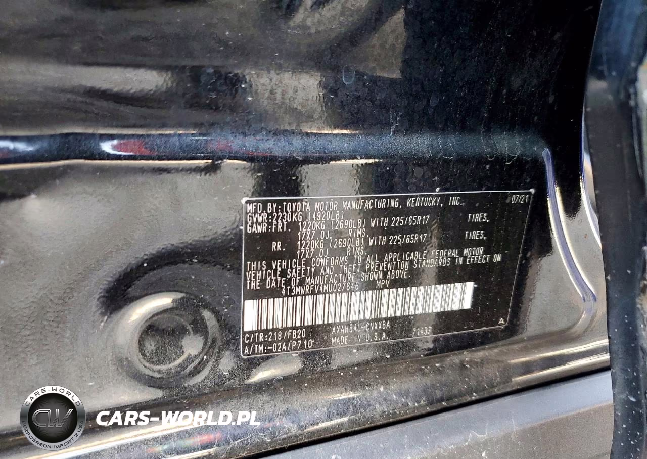 2021 Toyota Rav4 Hybrid Le VIN:4T3MWRFV4MU027646 - 13