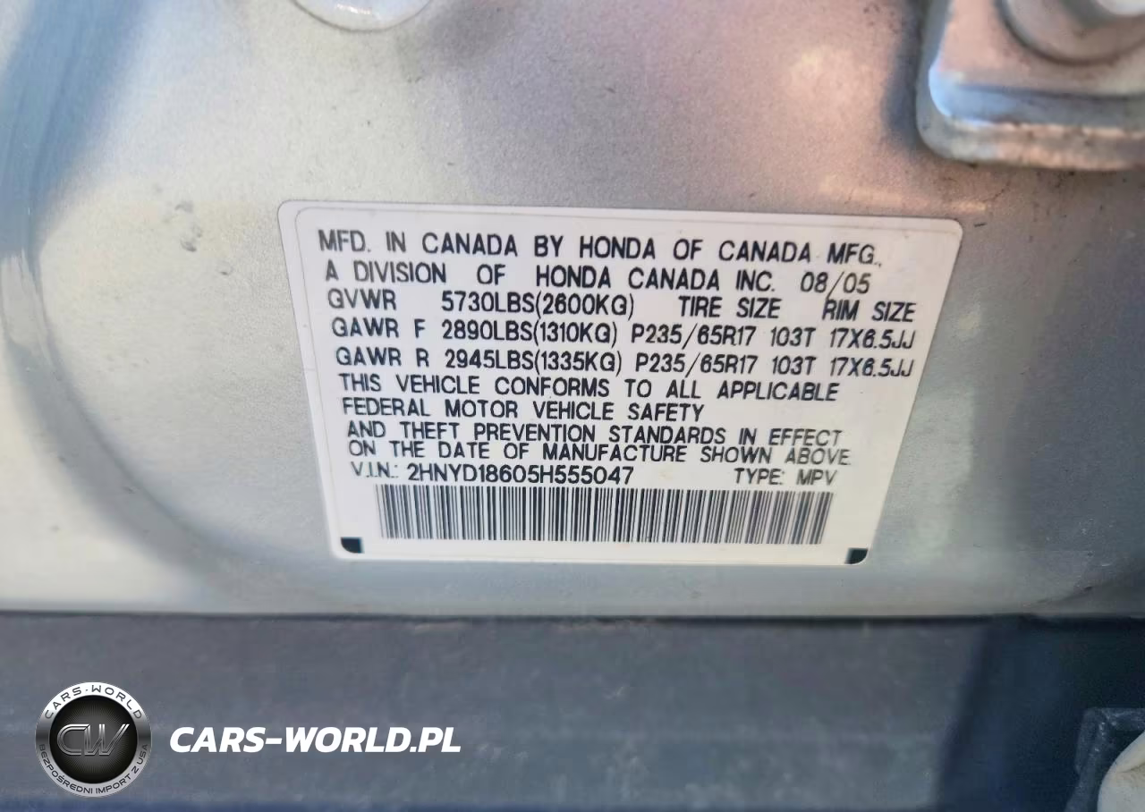 2005 Acura Mdx Touring VIN:2HNYD18605H555047 - 12