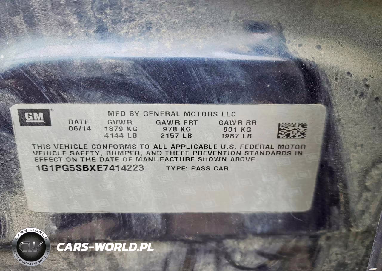 2014 Chevrolet Cruze Ltz VIN:1G1PG5SBXE7414223 - 12