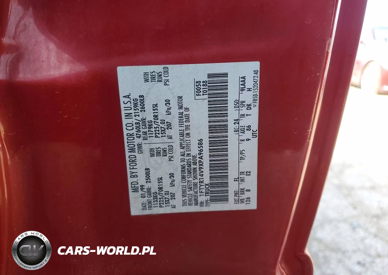 1999 Ford Ranger Super Cab VIN:1FTYR14V9XPA96586 - 12