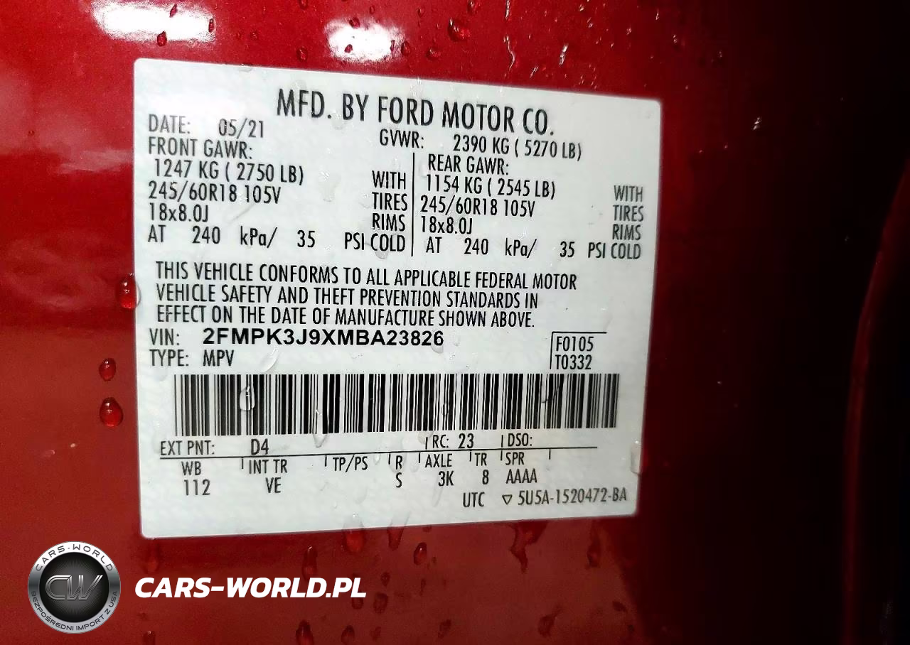 2021 Ford Edge Sel VIN:2FMPK3J9XMBA23826 - 13