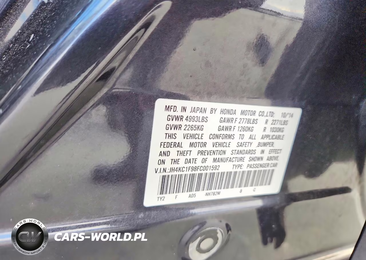 2015 Acura Rlx Advance VIN:JH4KC1F98FC001592 - 12