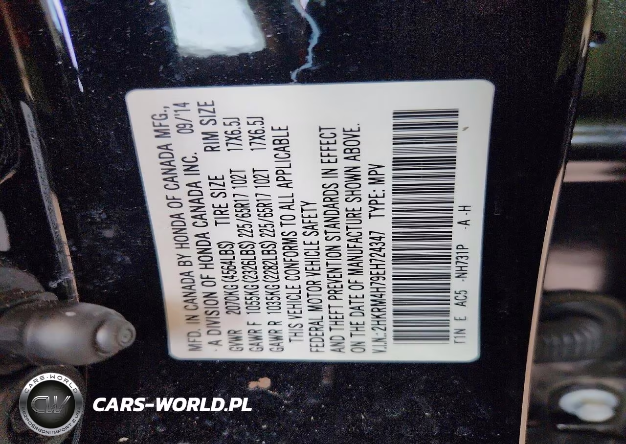 2014 Honda Cr-V VIN:2HKRM4H79EH724347 - 12
