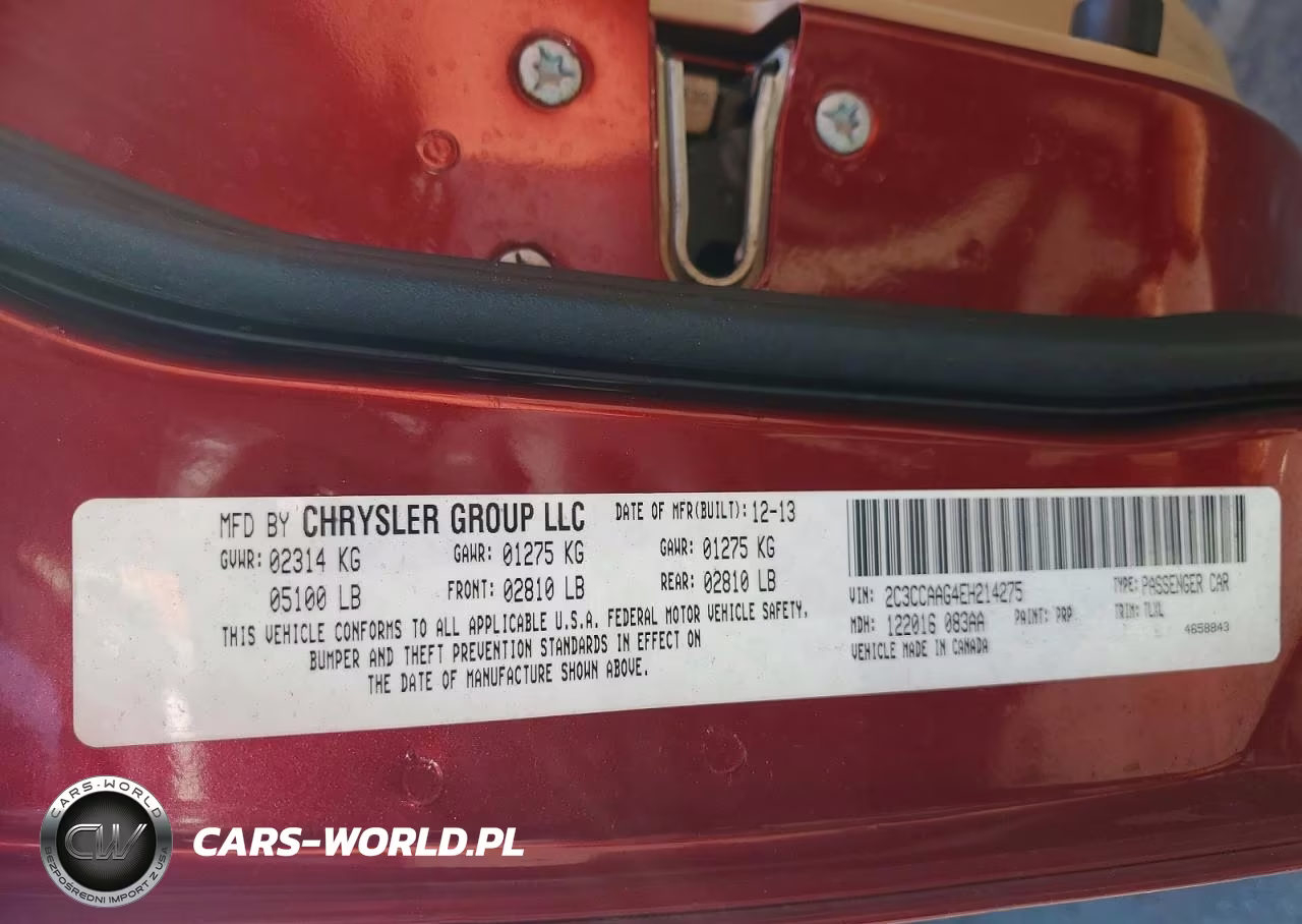 2014 Chrysler 300 VIN:2C3CCAAG4EH214275 - 12