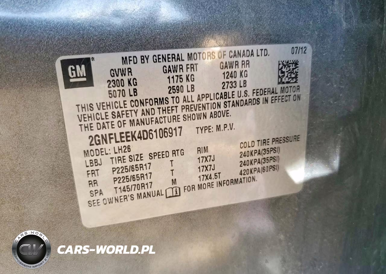 2013 Chevrolet Equinox Lt VIN:2GNFLEEK4D6106917 - 14