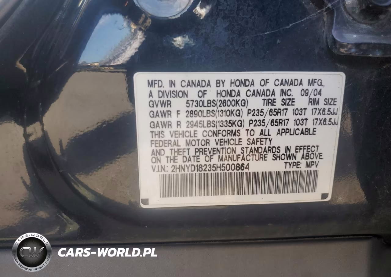 2005 Acura Mdx VIN:2HNYD18235H500864 - 13