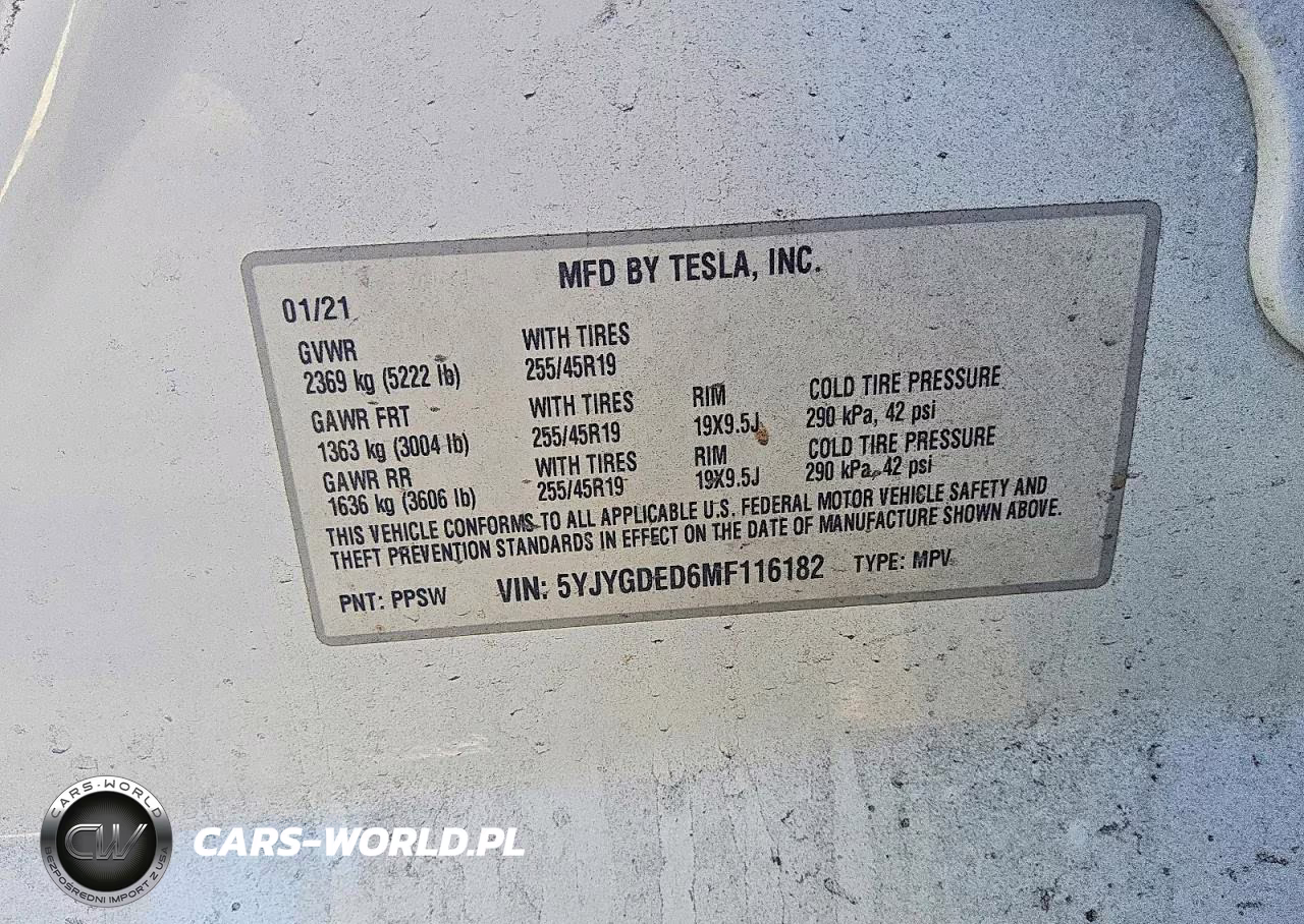 2021 Tesla Model Y VIN:5YJYGDED6MF116182 - 13