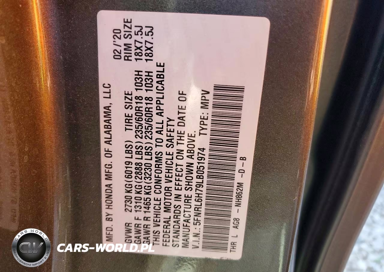 2020 Honda Odyssey Exl VIN:5FNRL6H79LB051974 - 13