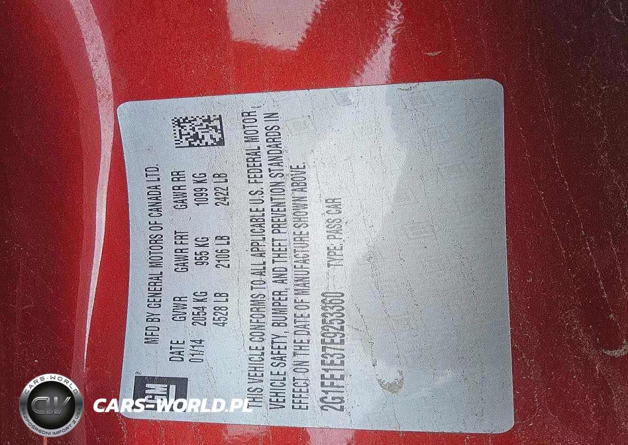 2014 Chevrolet Camaro Ls VIN:2G1FE1E37E9253360 - 12