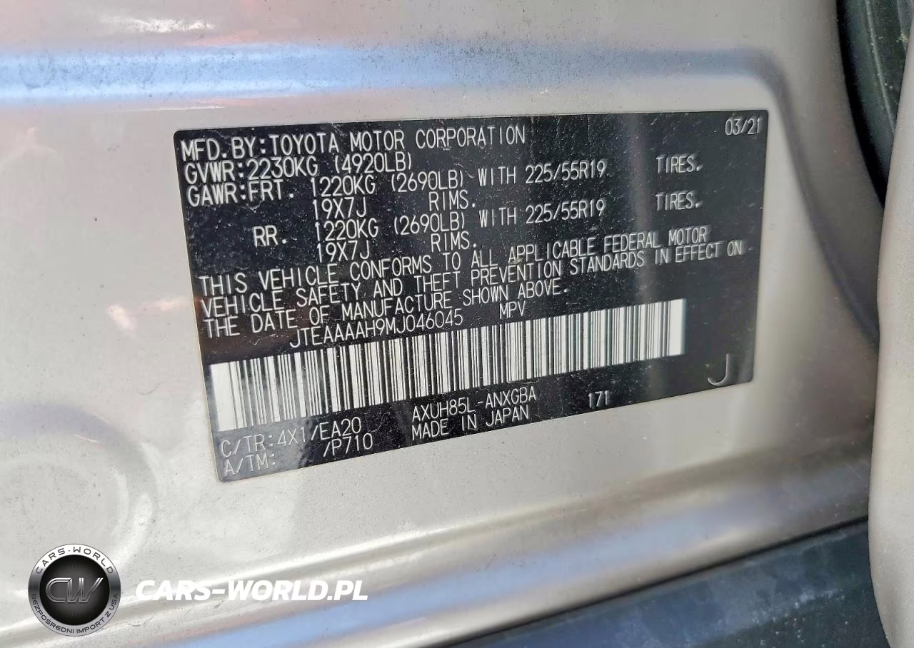 2021 Toyota Venza Xle VIN:JTEAAAAH9MJ046045 - 12