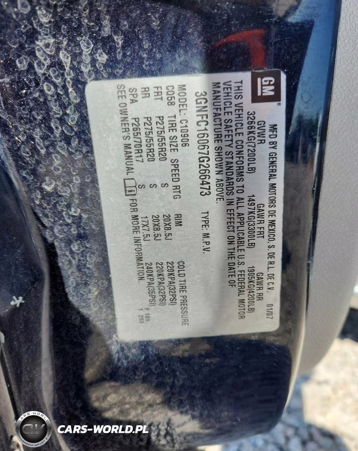 2007 Chevrolet Suburban C1500 VIN:3GNFC16067G266473 - 13