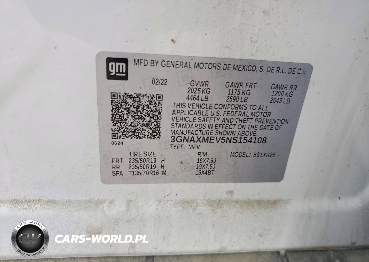 2022 Chevrolet Equinox Rs VIN:3GNAXMEV5NS154108 - 13