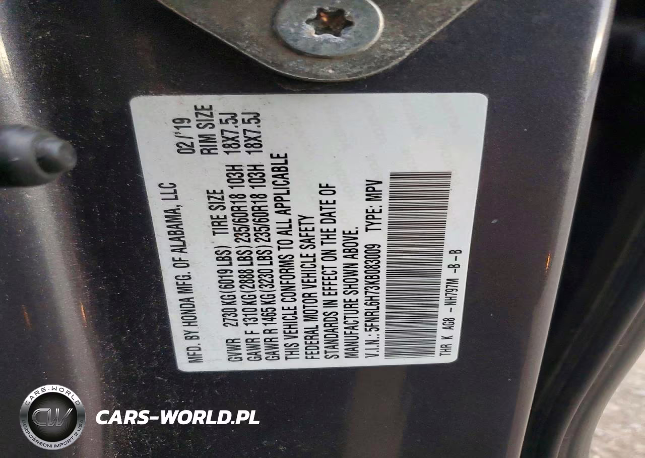 2019 Honda Odyssey Exl VIN:5FNRL6H73KB083009 - 13