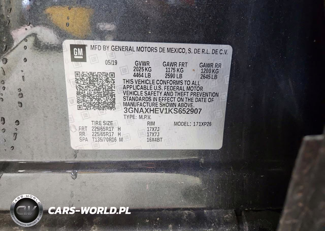 2019 Chevrolet Equinox Ls VIN:3GNAXHEV1KS652907 - 13