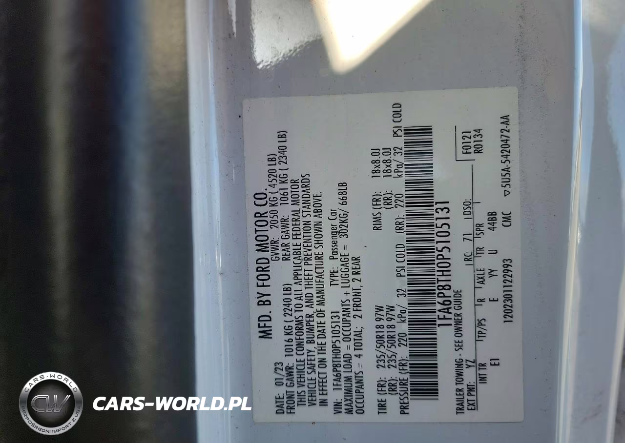 2023 Ford Mustang VIN:1FA6P8TH0P5105131 - 13