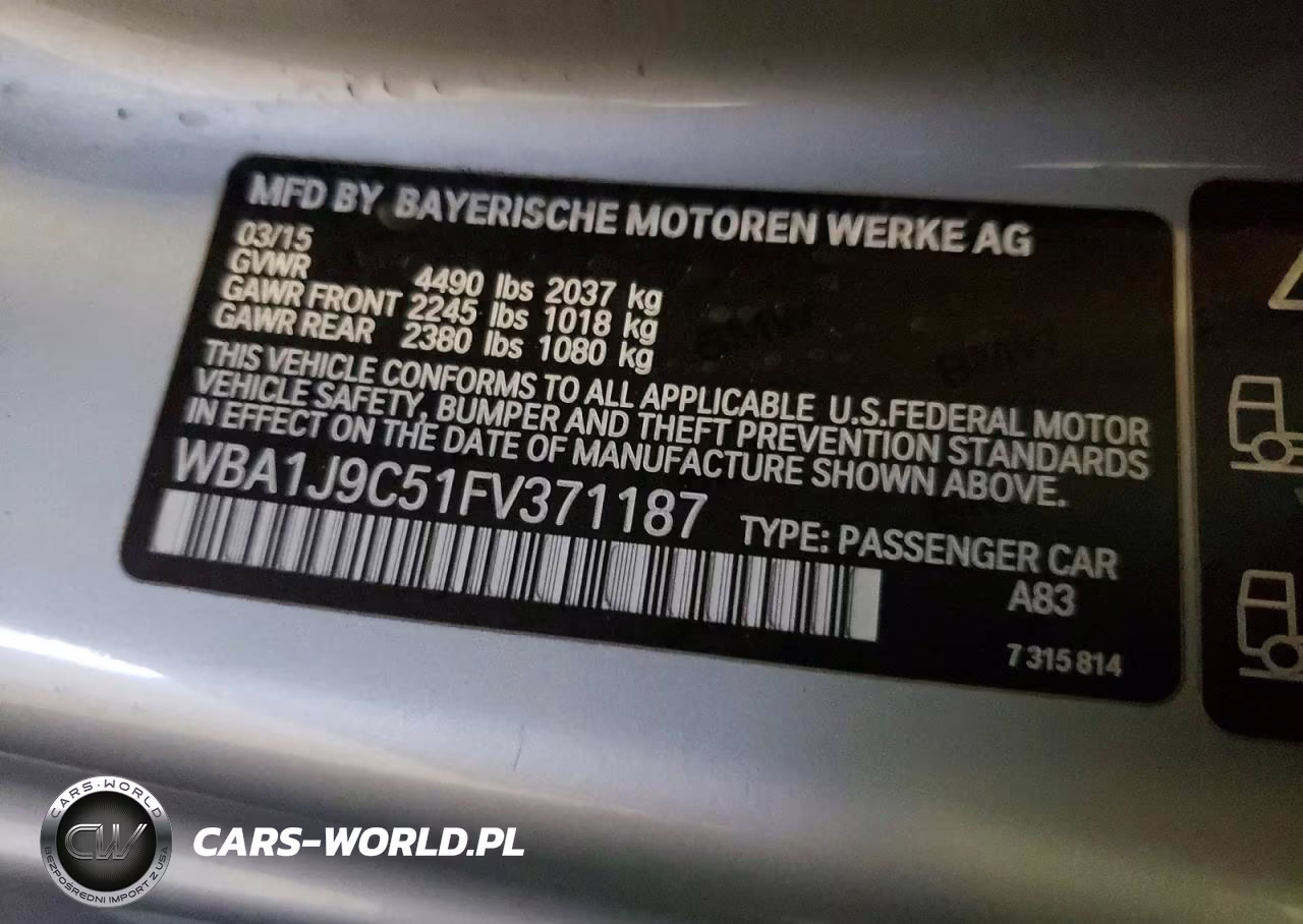 2015 BMW M235I xDrive VIN:WBA1J9C51FV371187 - 12