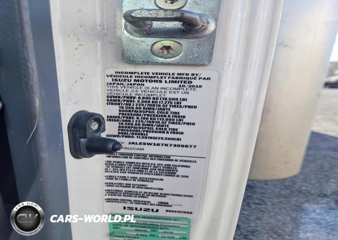 2019 Isuzu Nrr Box Truck VIN:JALE5W167K7305677 - 13