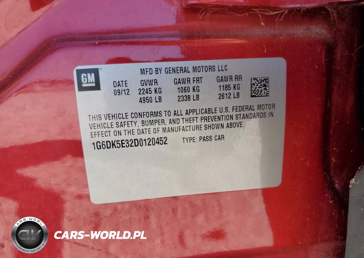 2013 Cadillac Cts Performance Collection VIN:1G6DK5E32D0120452 - 12