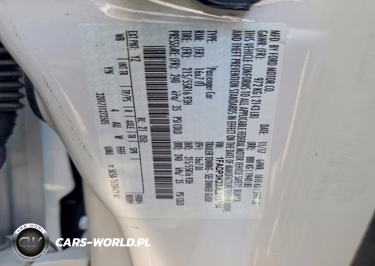 2018 Ford Focus Se VIN:1FADP3K23JL219764 - 12