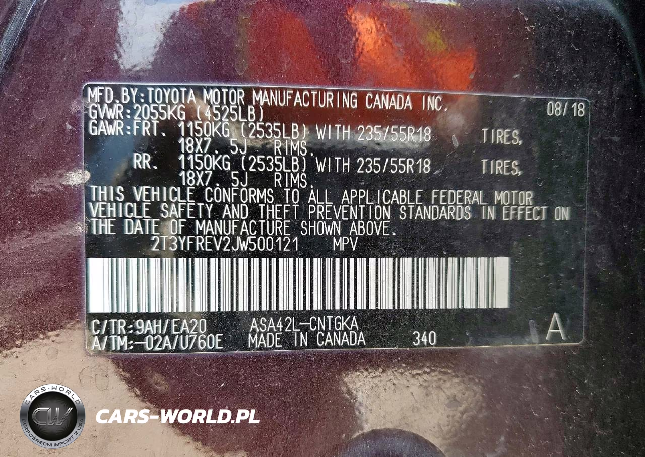 2018 Toyota Rav4 Limited VIN:2T3YFREV2JW500121 - 14