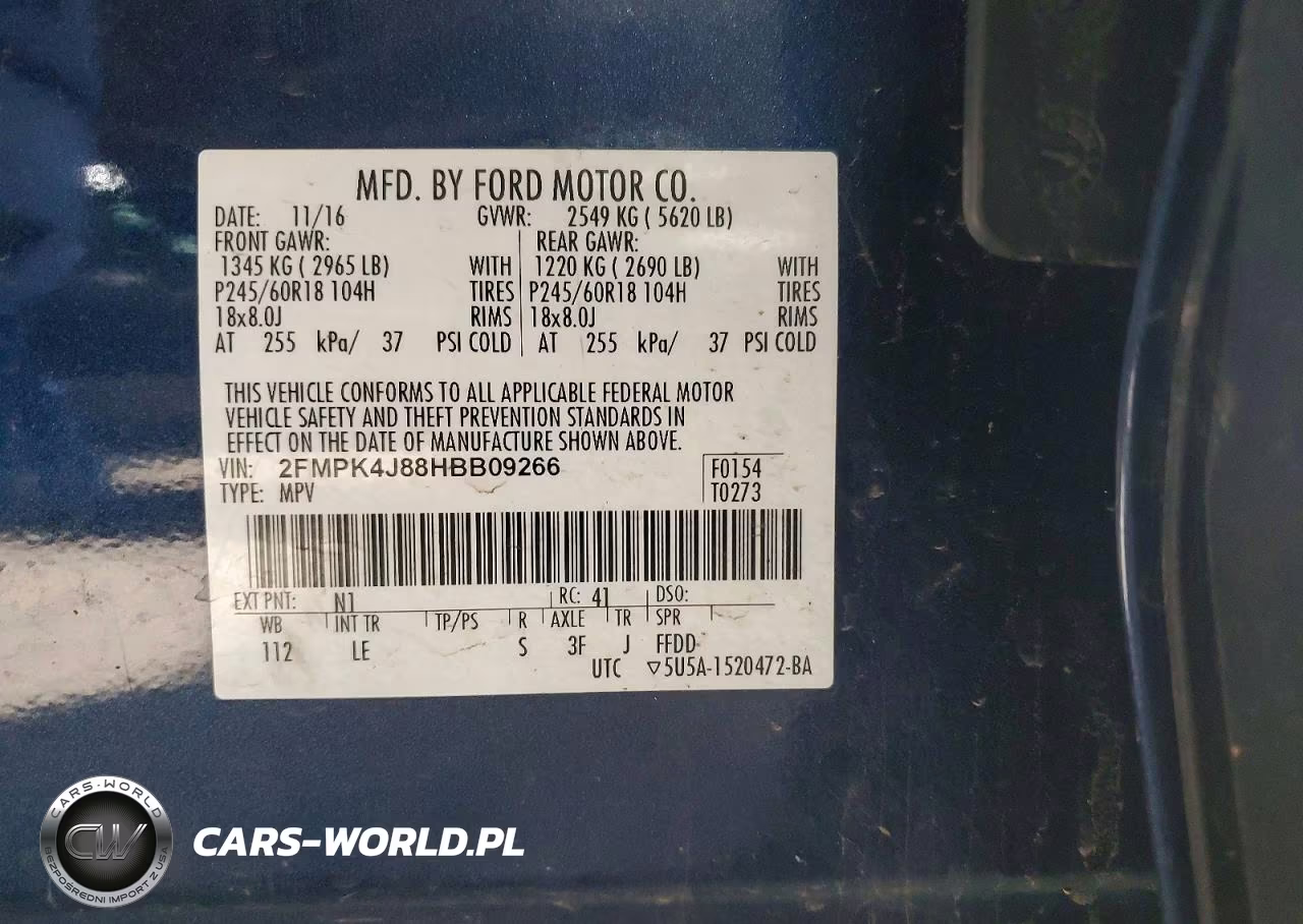 2017 Ford Edge Sel VIN:2FMPK4J88HBB09266 - 14