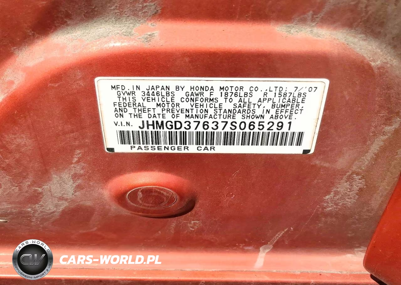 2007 Honda Fit VIN:JHMGD37637S065291 - 12