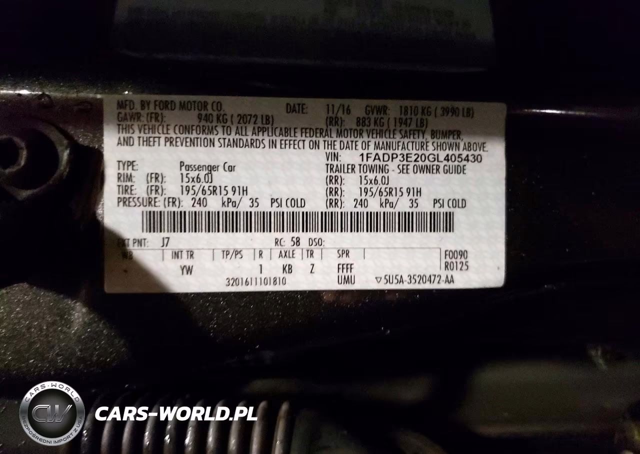 2016 Ford Focus S VIN:1FADP3E20GL405430 - 13
