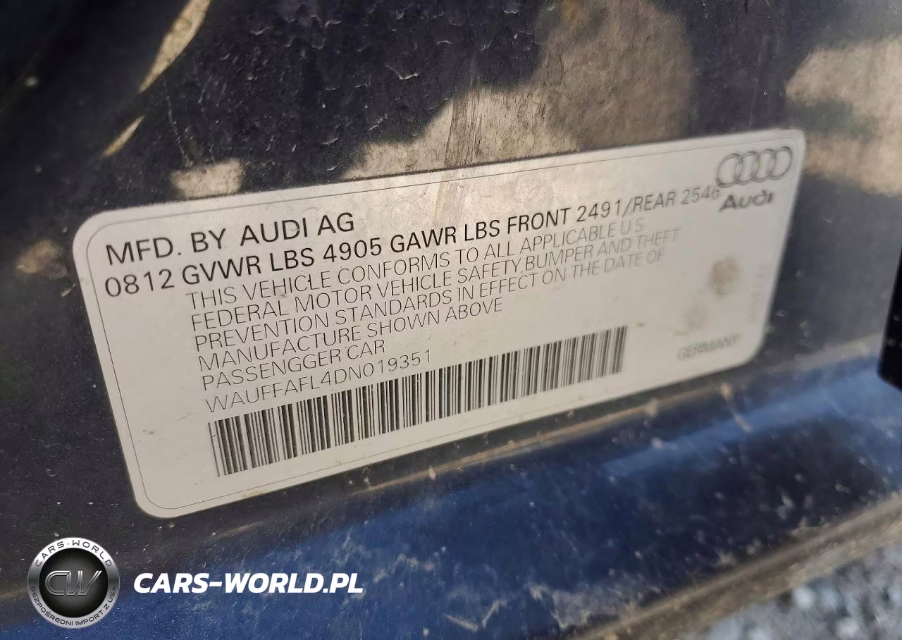 2013 Audi A4 Premium Plus VIN:WAUFFAFL4DN019351 - 12