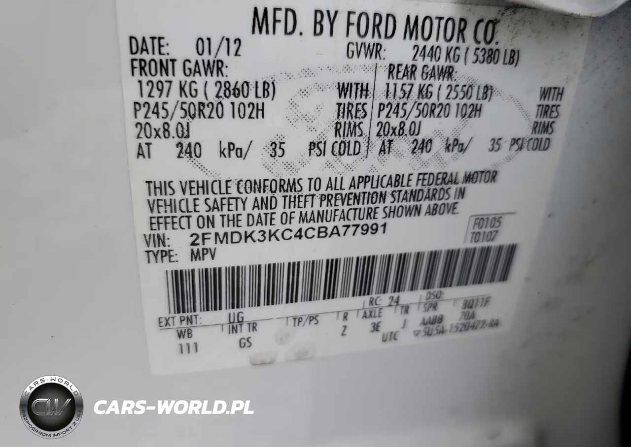 2012 Ford Edge Limited VIN:2FMDK3KC4CBA77991 - 13