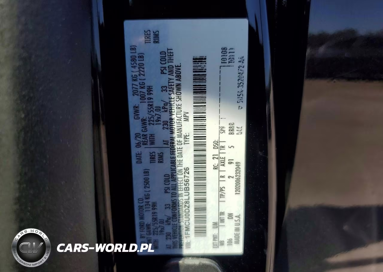 2020 Ford Escape Titanium VIN:1FMCU0DZ8LUB56726 - 13