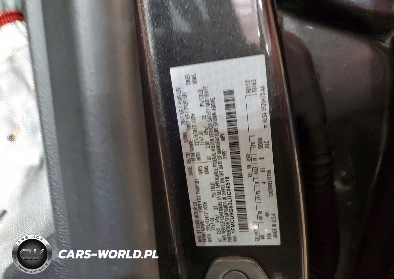 2020 Ford Escape Se VIN:1FMCU9G63LUC06518 - 13