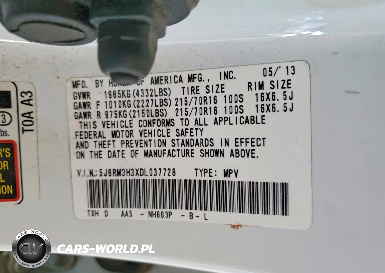 2013 Honda Cr-V Lx VIN:5J6RM3H3XDL037728 - 12